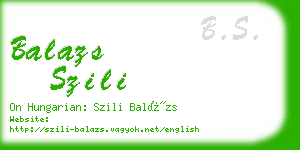 balazs szili business card